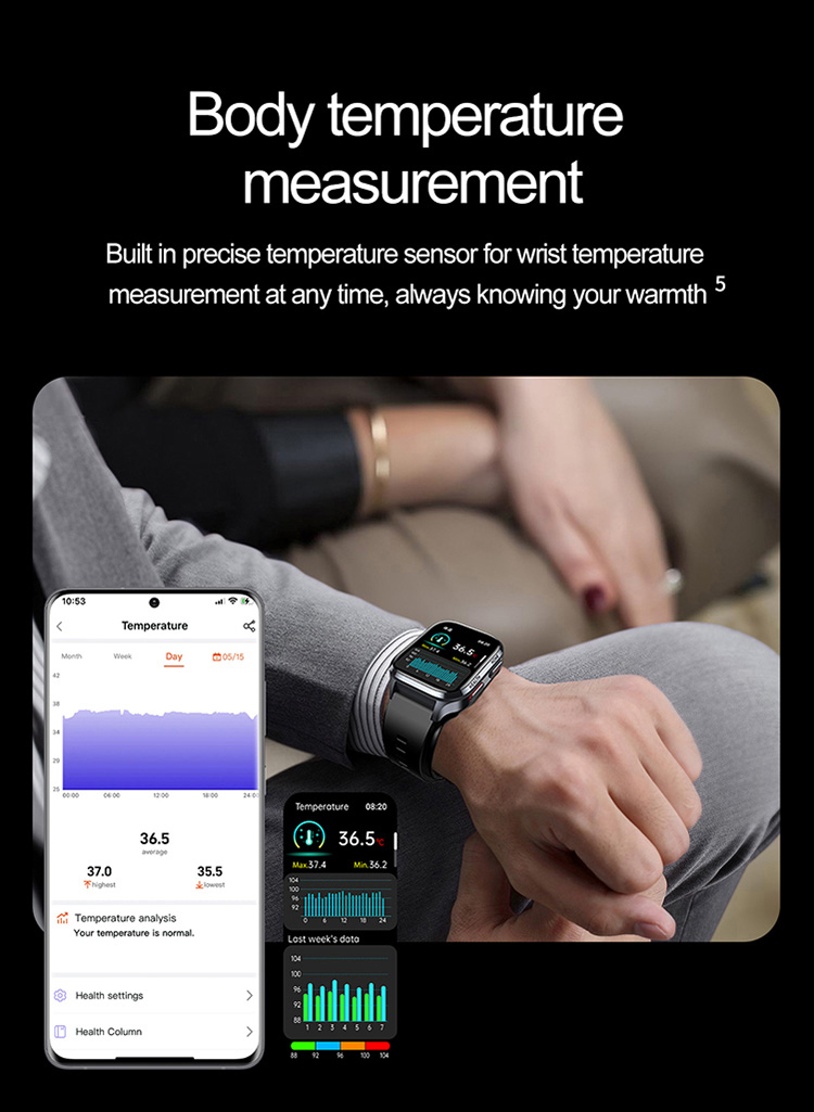 Body temperature measurement smartwatch